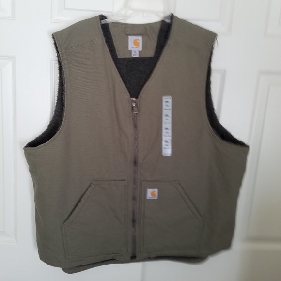 Carhartt Mens Sherpa Lined vest NWT - size 2XL Tall - Picture 1 of 5